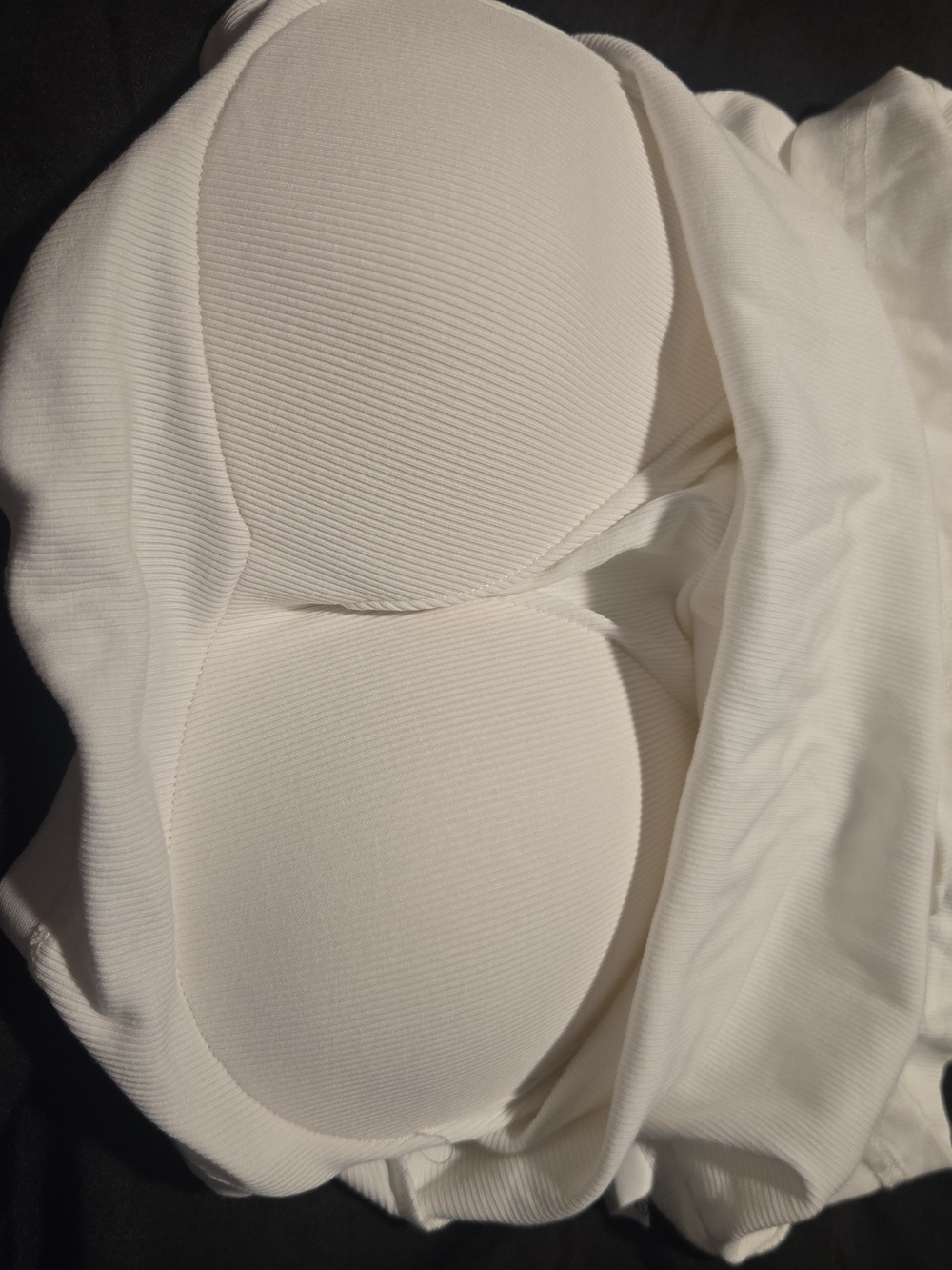 Women's Cream Ribbed Tank Top - Picture 3 of 3